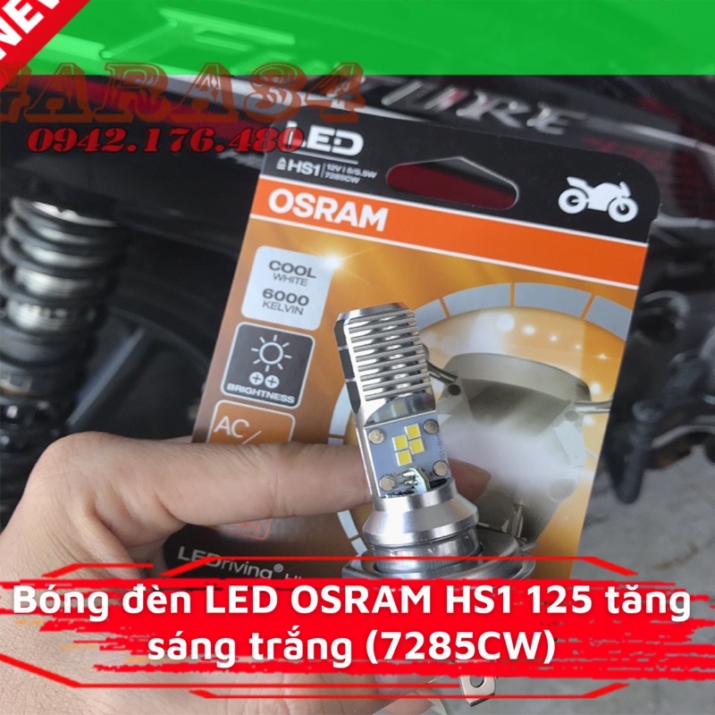 BÓNG ĐÈN LED OSRAM HS1 TĂNG SÁNG TRẮNG Exciter 135/150, Winner 150, Lead 125