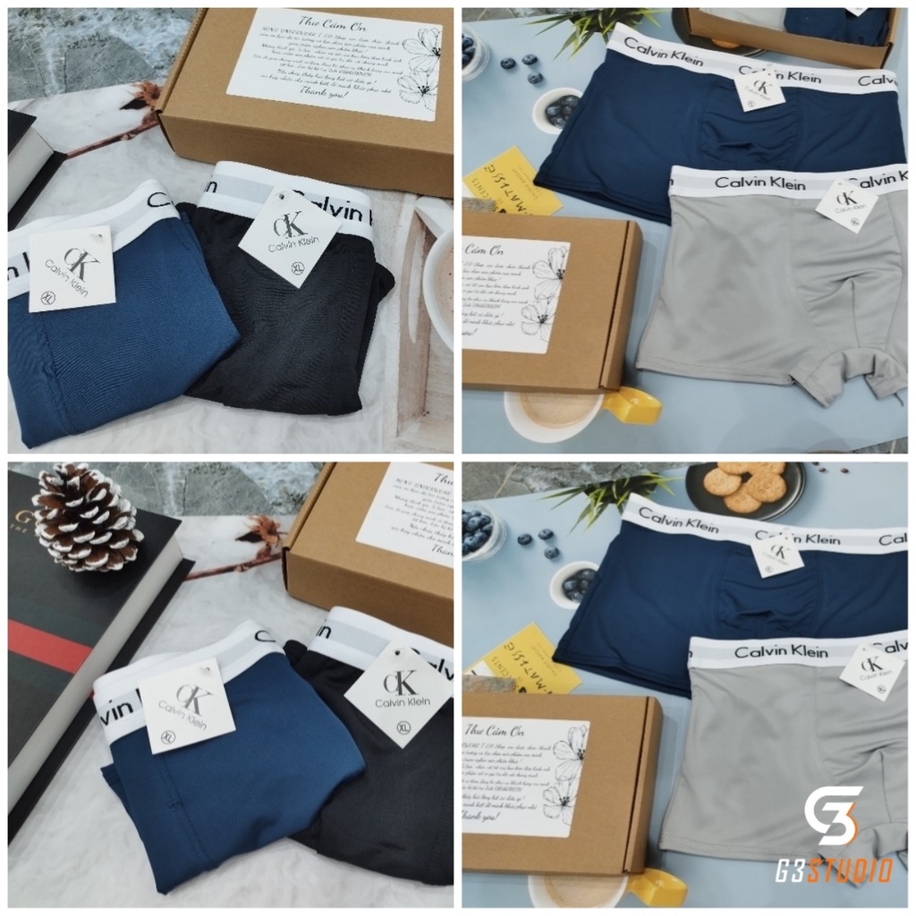 ComBo Hộp 5 Quần Boxer Sịp Nam Thun Cotton Cao Cấp Xê Ka, Quần Sịp Đùi Co Dãn 4 Chiều Thoáng Mát Thấm Hút Mồ Hôi
