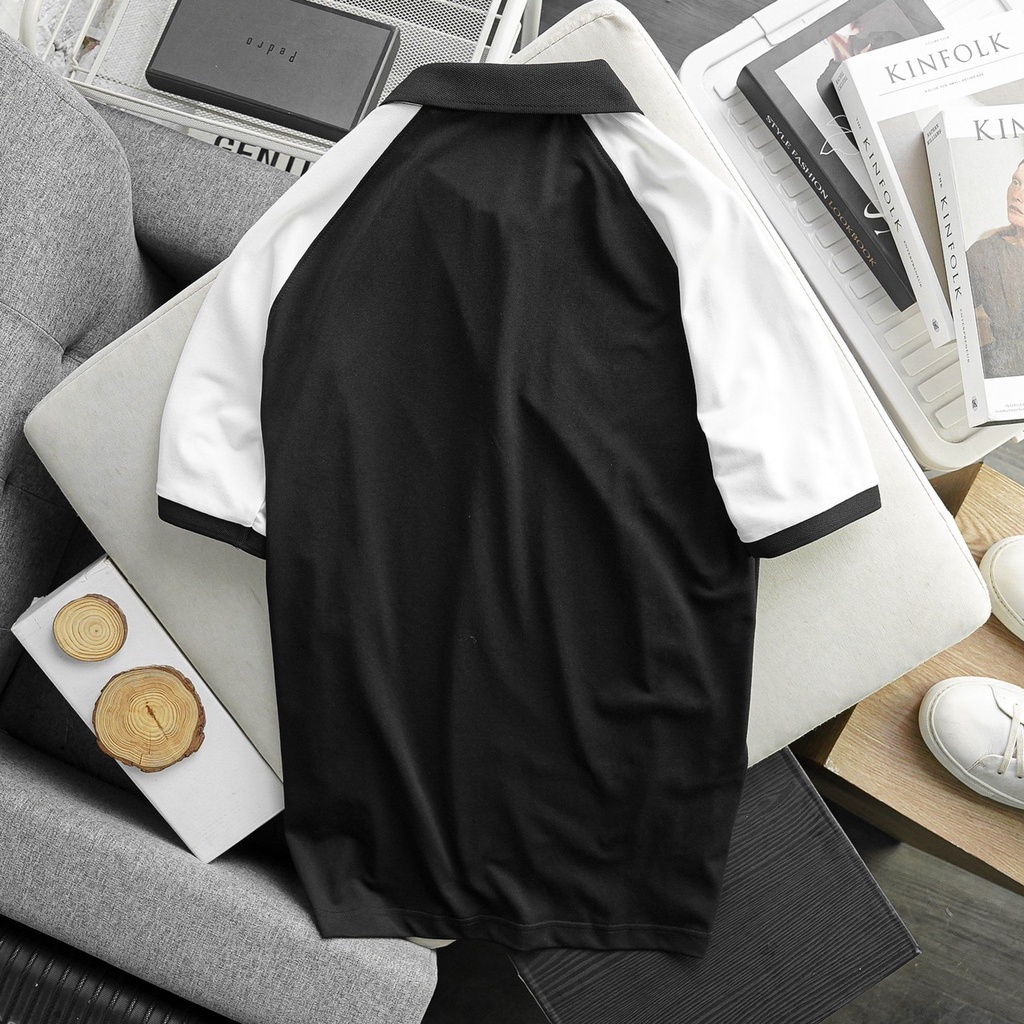 Áo thun polo raglan, áo thun có cổ nam chất vải cá sấu bền đẹp PL06