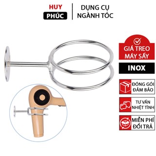 Giá treo máy sấy tóc cố định Inox, giá đỡ máy sấy tóc khoan tường G2