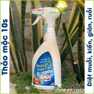 Bình xịt diệt muỗi kiến gián mối sinh học thảo mộc 10s hương sả chanh