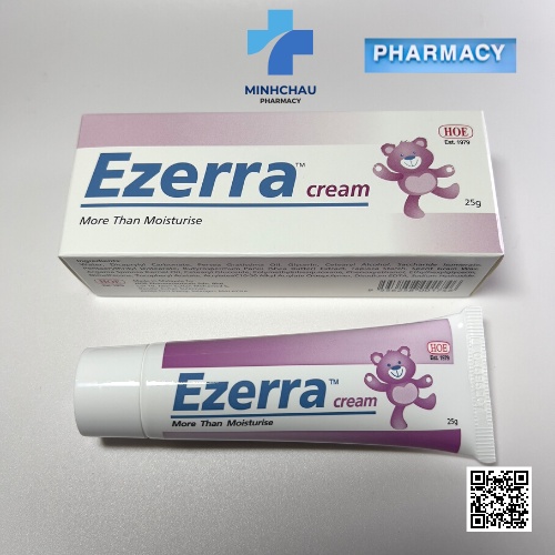 Ezerra 25g Kem bôi giảm chàm, khô da, ngứa, kích ứng da.