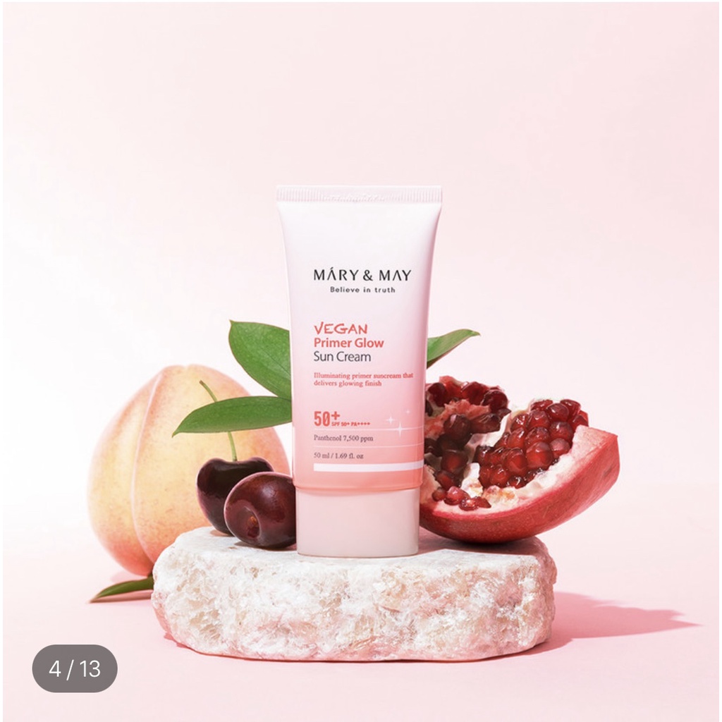 Kem chống nắng nâng tone thuần chay  Vegan Primer Glow Sun Cream SPF50+ PA++++