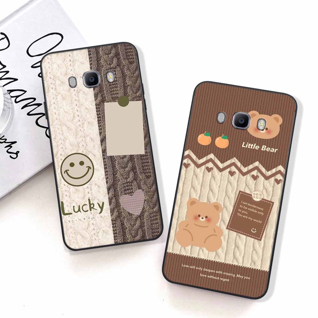 Ốp lưng Samsung J2 Prime / J3 2016 / J5 2016 / J7 2016 / A7 2015 in hình họa tiết len Lucky Bunny,Bear,Smile