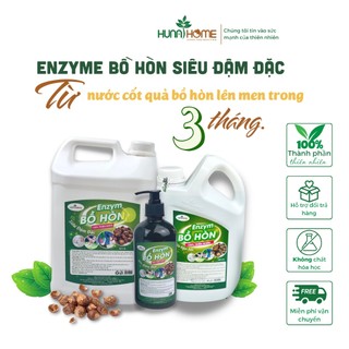 Nước rửa chén bát enzym bồ hòn quế hữu cơ Huna's home 500ml hoàn toàn thiên nhiên, đa năng, khử mùi, an toàn cho da tay.