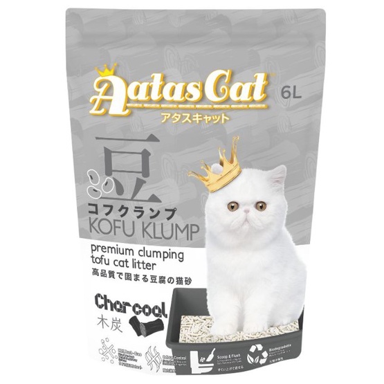 Cát đậu nành Aatas Cat - Aatas Cat Kofu Klump 6L siêu khử mùi, vón tốt