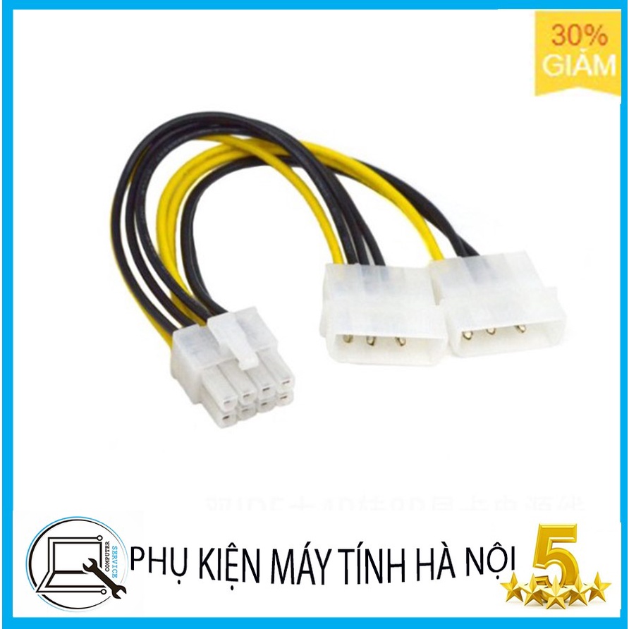 Cáp Nguồn 2 Molex ATA Sang 8 Pin Cho Card Đồ Họa VGA - TQCAP004