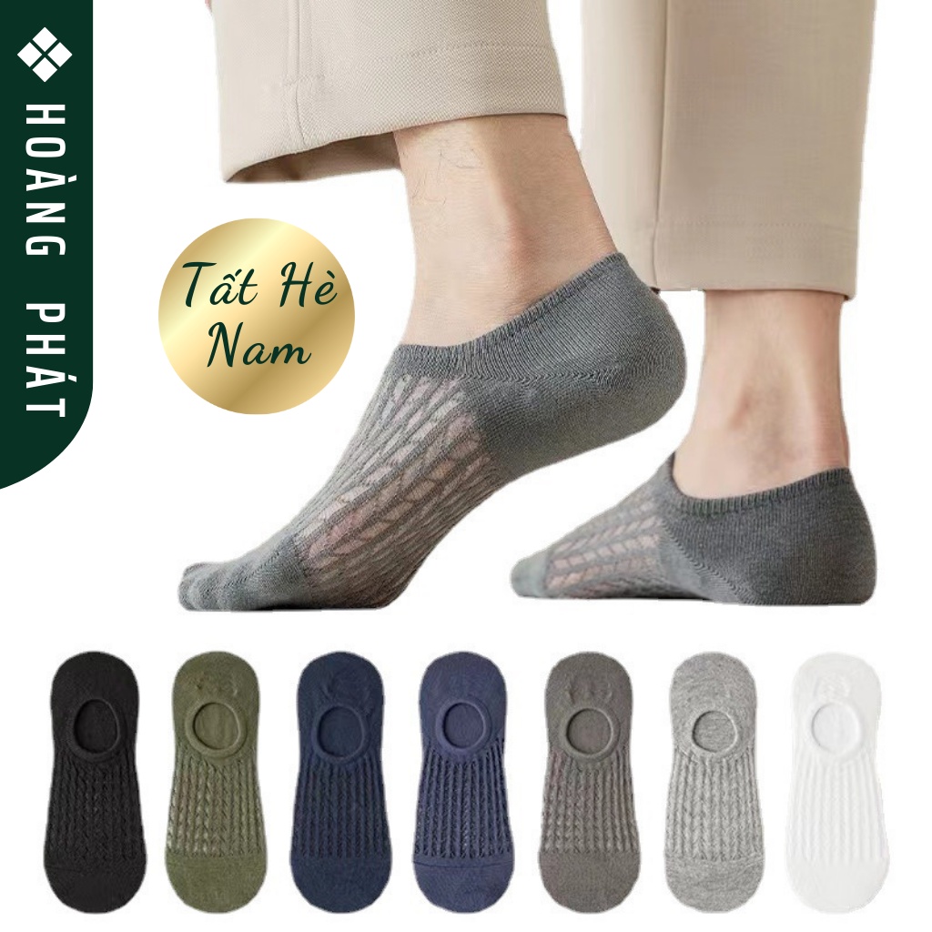 Tất Lười Nam Cổ Ngắn Hè Vải Thoáng Khí Chống Hôi Chân Phù Hợp Đi Mọi Loại Giày
