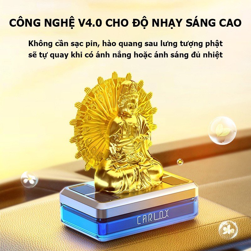 NƯỚC HOA TƯỢNG QUAN THẾ ÂM - BÌNH AN - MAY MẮN - TÀI LỘC - phụ kiện ô tô - phong thủy