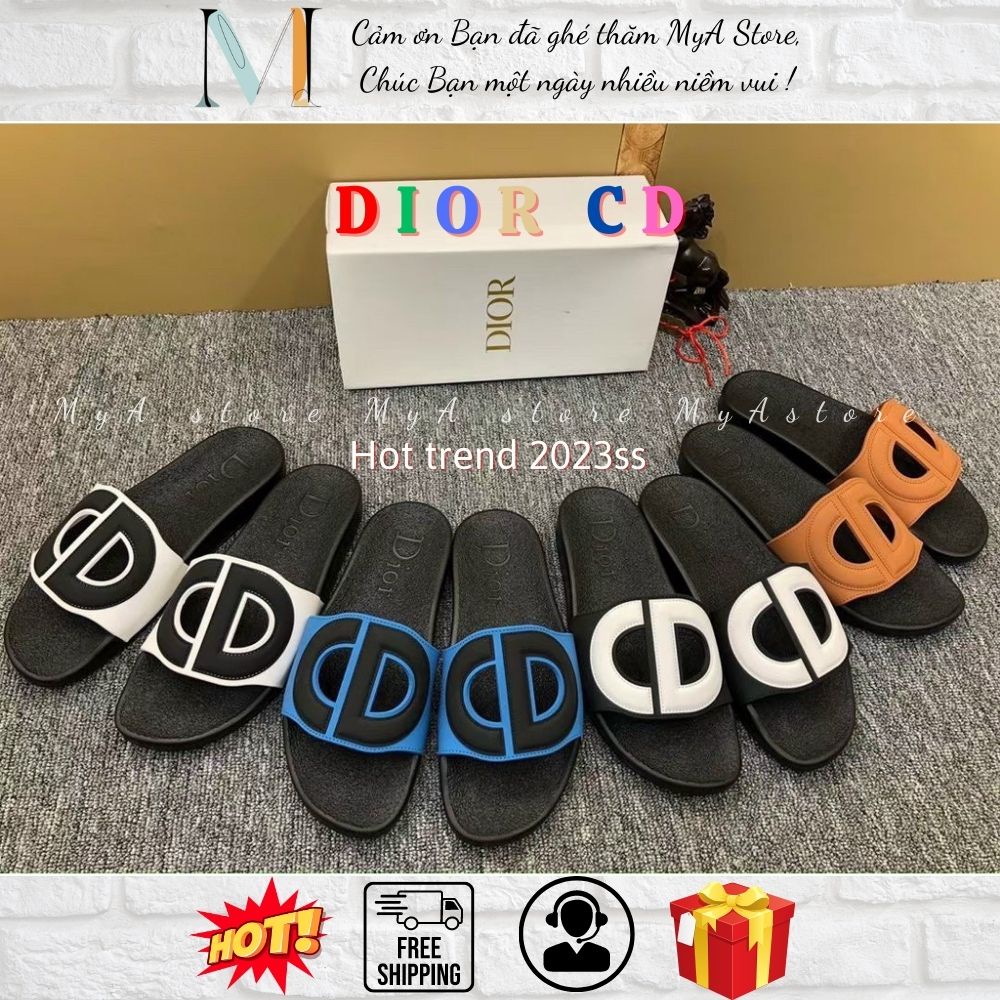 Dép Nam Nữ Di.or.CD đủ màu sắc, dép quai ngang trend hè 2023 ss, chất liệu cao su non, êm ái, thoáng mát, chống trơn