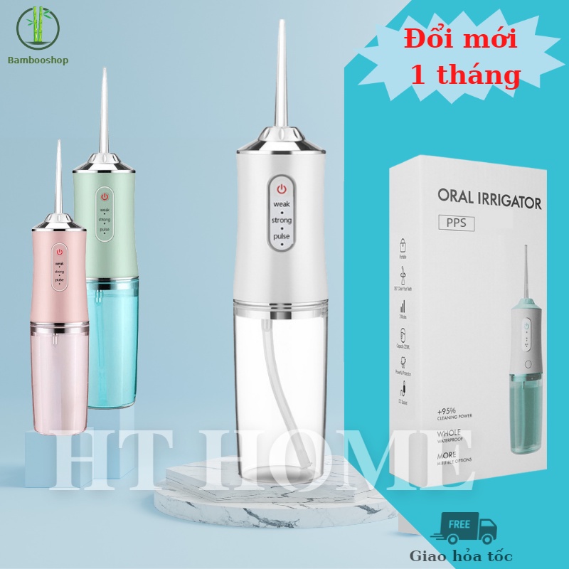 Máy Tăm Nước Oral Irrigator 6886 Tăm Nước Cầm Tay Nội Địa Trung Tăm Nước Mini 220ML Kèm 4 Đầu Tăm Chuyên Dụng