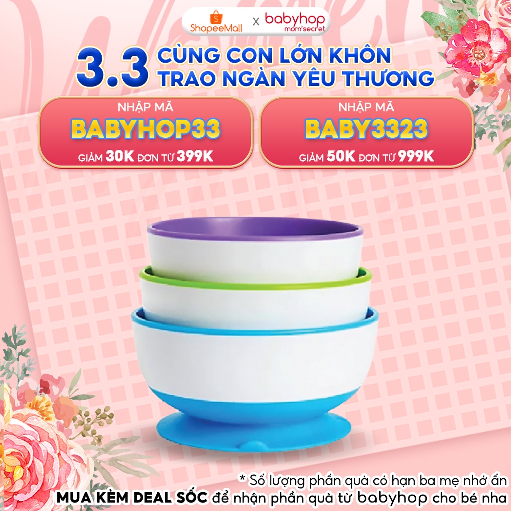 Bát chống đổ Munchkin 3 màu pastel an toàn cho bé