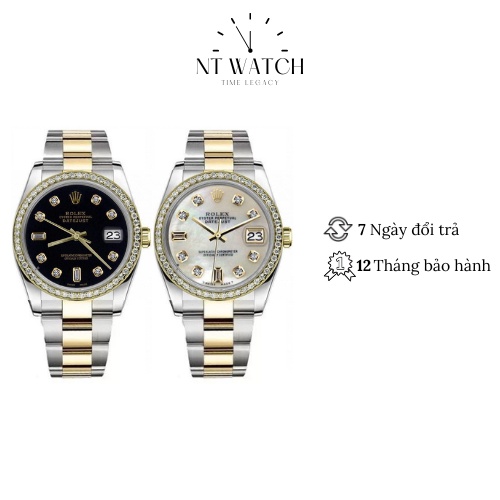 Đồng hồ nam Rolex Datejust 278273 máy pin, mặt kính Mineral chống xước, viền máy đính đá, dây thép đeo tay cao cấp