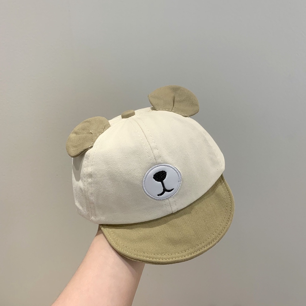 Mũ lưỡi trai cho bé, mũ bé trai 1-3 tuổi, nón trẻ em hình gấu cute, chất vải thoáng mát cao cấp BABY BOO SHOP