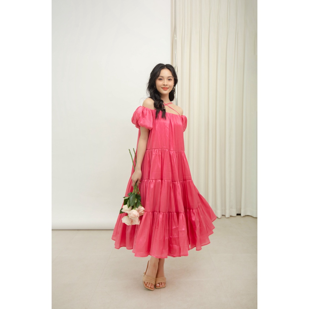 Váy Maxi Hồng Trễ Vai Dáng Dài Siêu Xinh COBIE DRESS - GOÛT DE JUN