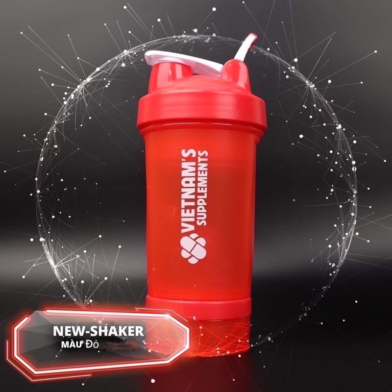 Bình SHAKER Gym, bình nước thể thao, chạy bộ, đạp xe nhựa cao cấp an toàn