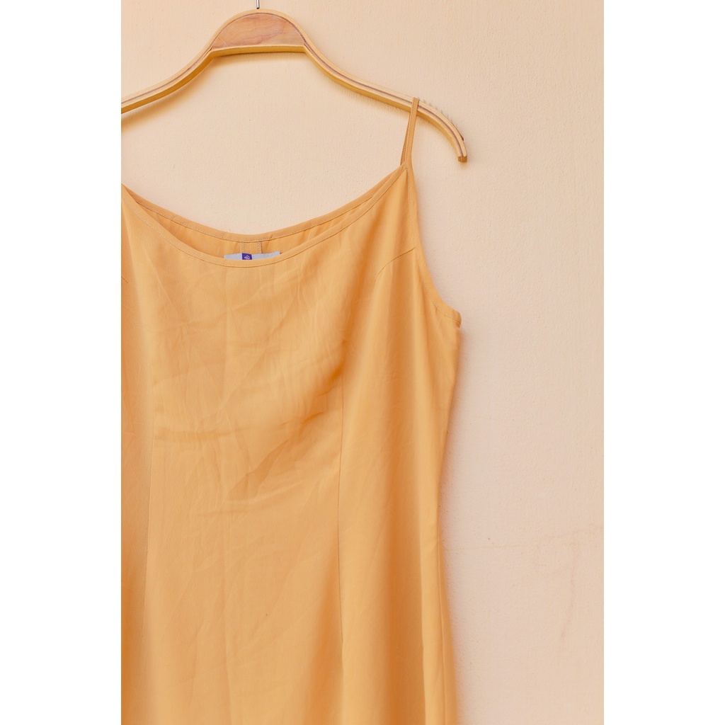 Đầm váy maxi 2 dây dáng dài chất voan cát secondhand