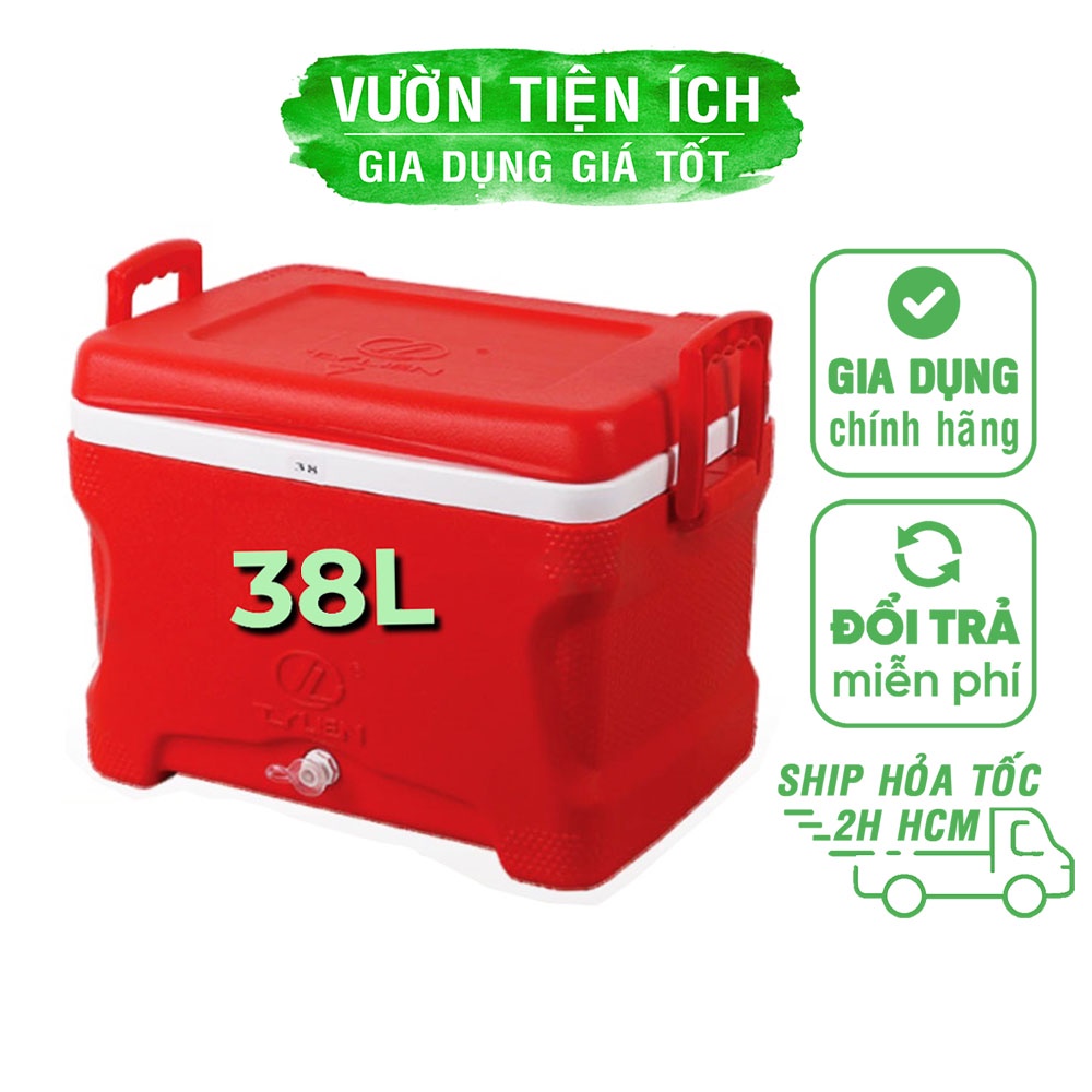 Thùng đá vuông giữ lạnh 38L Happy Cooler - Vườn tiện ích