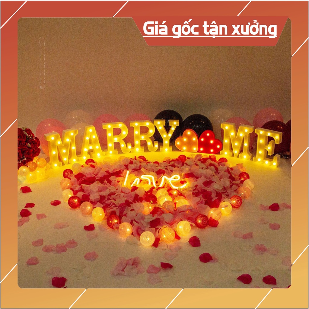 ĐÈN LED, ĐÈN CHỮ, ĐÈN CHỮ LOVE, ĐÈN HAPPY BIRHTDAY, MARRY ME, TRÁI TIM
