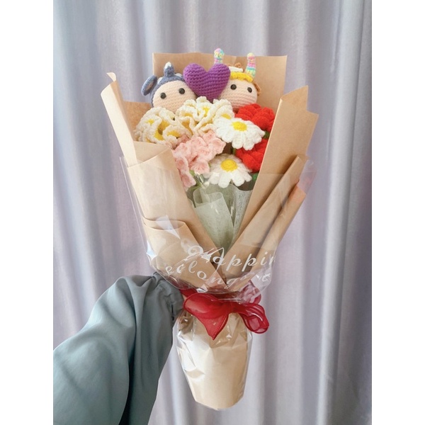 Bó hoa len handmade