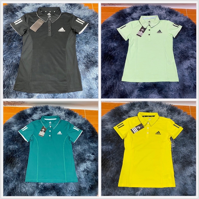 Áo có cổ nữ Adidas thun mịn mát co giãn