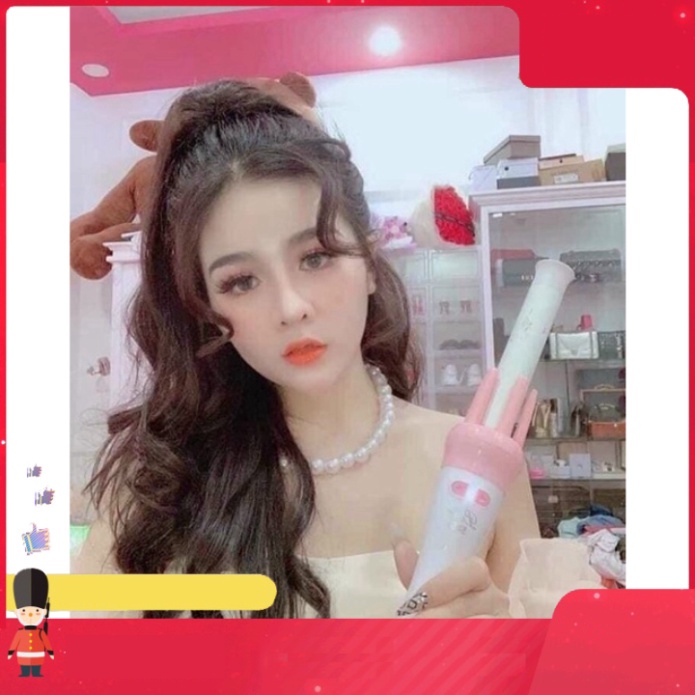 Máy uốn tóc VIVI- Máy Uốn Tóc Xoăn Tạo Kiểu Tự Động Cao Cấp, Lược Uốn Xoăn Tự Động Xoay 360 Độ