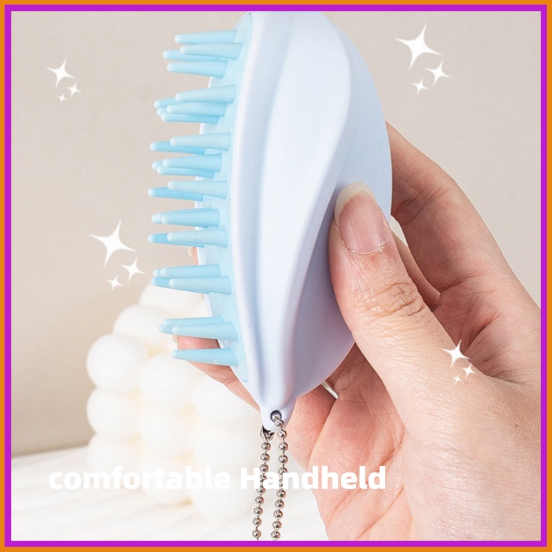 Lược Silicone Mát Xa Da Đầu Khô Và Ướt Thoải Mái Phong Cách Nhật Bản
