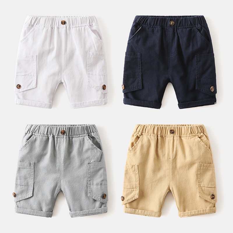 Quần sort Kaki bé trai WAPYPY quần short cho bé hoạ tiết túi hộp hàng xuất Âu Mỹ