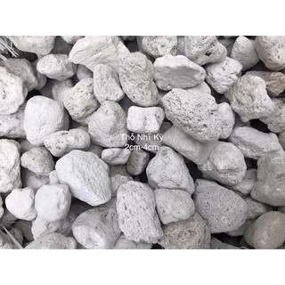 Nham Thạch Trắng Đá Lông Vũ Thổ 2-4cm vật liệu lọc hồ cá