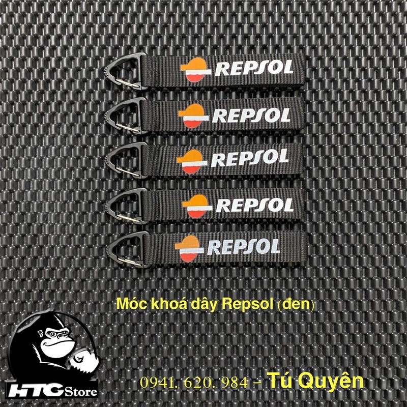 Móc Khoá Dây thương hiệu Nhớt REPSOL cao cấp (màu đen) siêu tiện lợi khi sử dụng, chất liệu an toàn và đẹp mắt