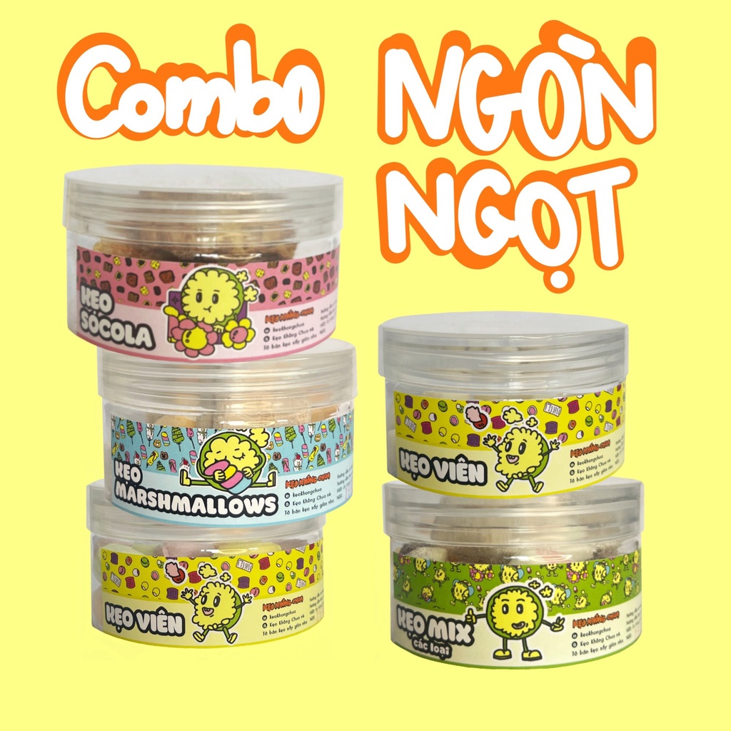 Combo ngòn ngọt 5 sản phẩm chew, alpenliebe, socola, marshmallows, mix - ảnh sản phẩm 1