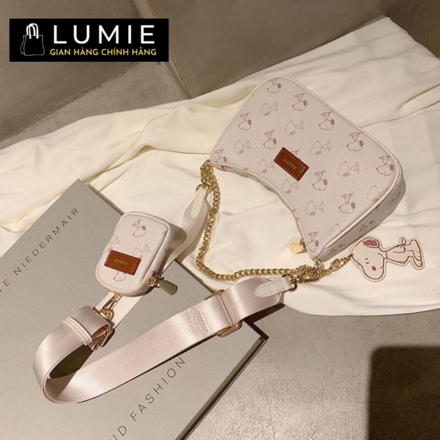 Túi xách nữ đeo chéo, đeo vai, đeo ngực Lumie, túi đi chơi, đi học, dự tiệc, chất da đẹp, cao cấp size 22cm LB148