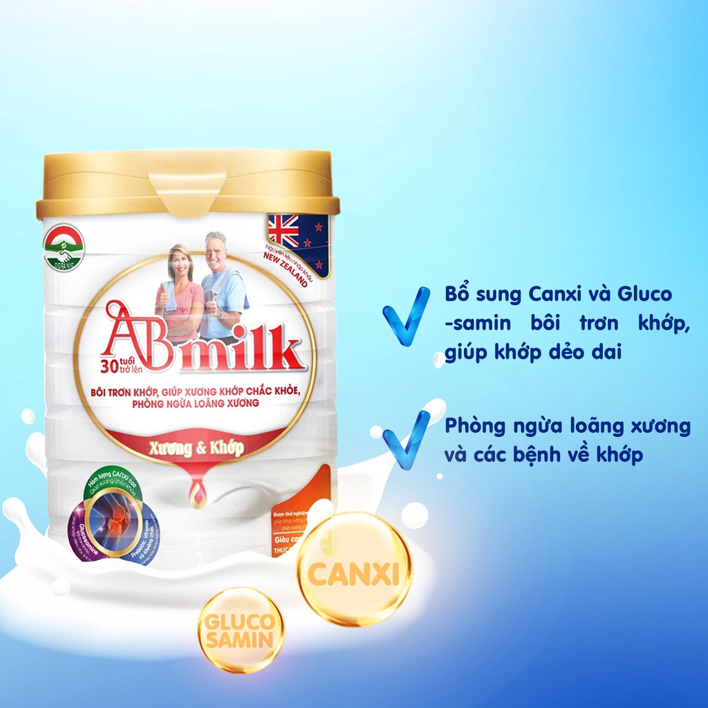 Sữa Bột Abmilk ĐK Giúp Xương Chắc Khỏe, Phòng Ngừa Loãng Xương - Hộp 900g