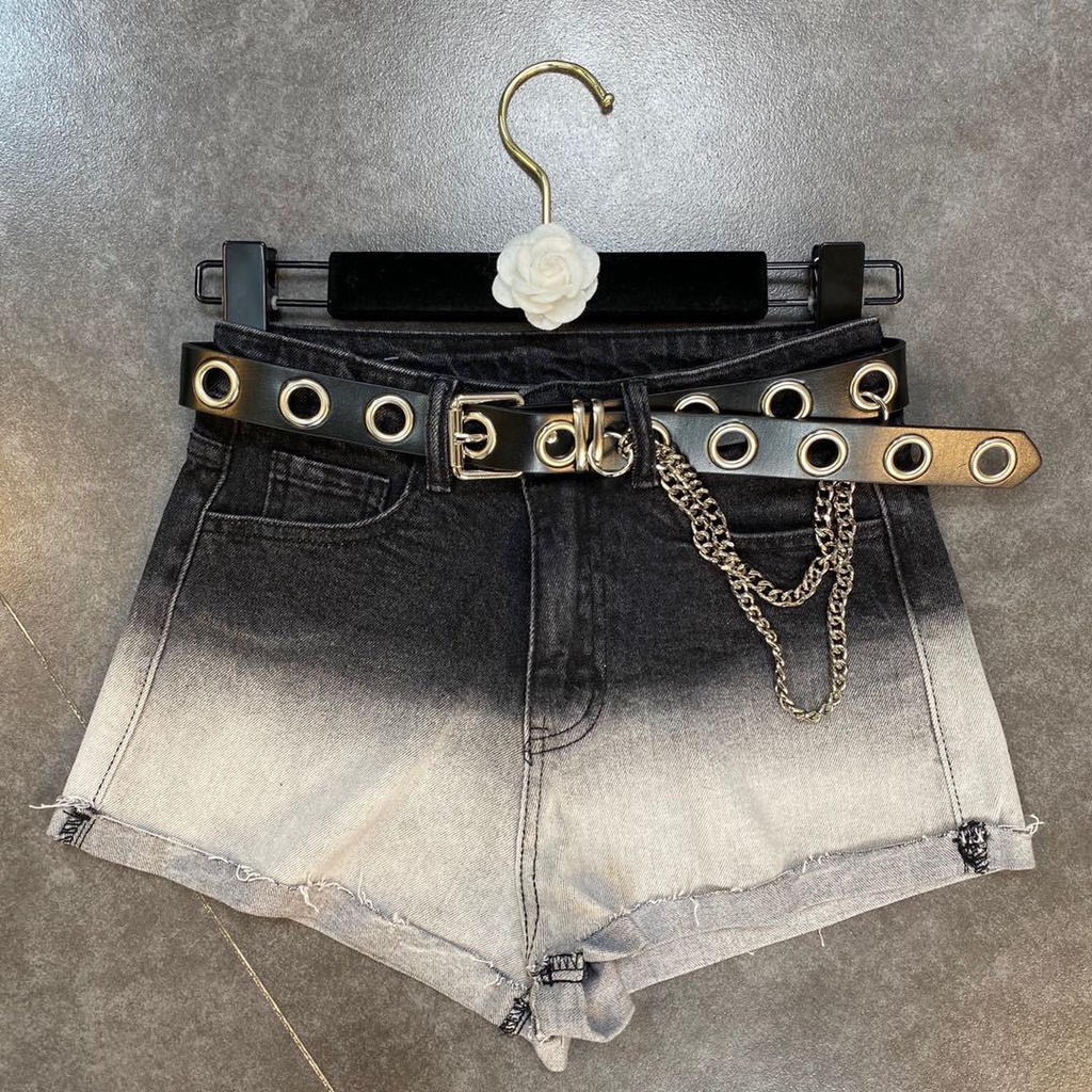 Quần short JSC denim màu gradient phong cách đường phố Hàn Quốc cho nữ size lớn