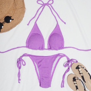 Bikini 2 mảnh tam giác thun gân
