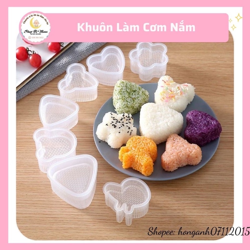 Khuôn làm cơm nắm bento tạo hình cho bé ăn dặm