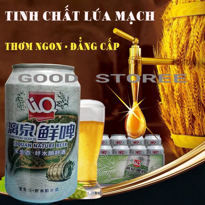Bia Liquan Trung Quốc Hàng Chuẩn Nhập Khẩu, Đóng Gói Chắc Chắn, 330ml