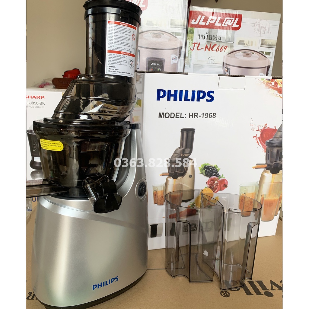 Máy Ép Chậm Máy Ép Trái Cây PHILIPS Công xuất 250W Dễ Tháo Lắp Vệ Sinh Bảo Hành 12 Tháng