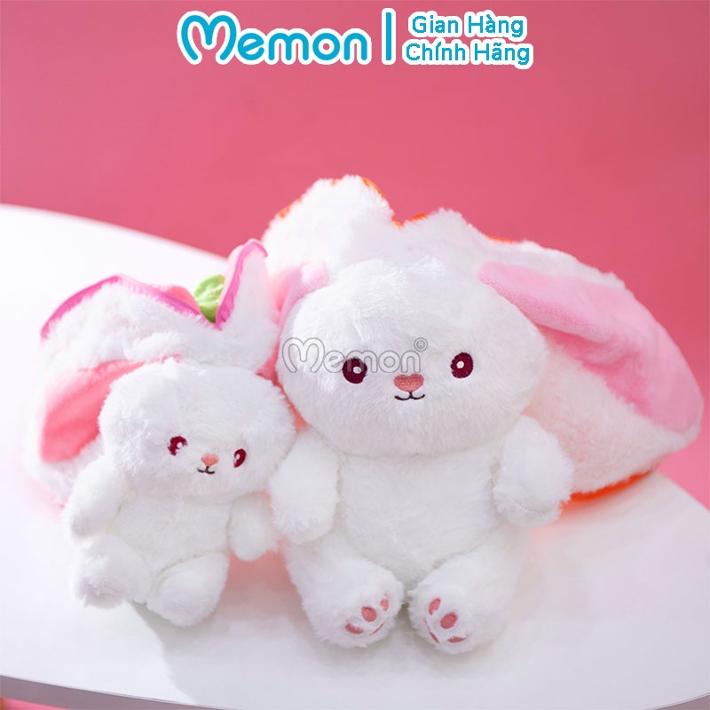Gấu Bông Thỏ Trái Cây 2 Trong 1 Cosplay Tai Dài Đáng Yêu Cao Cấp Memon