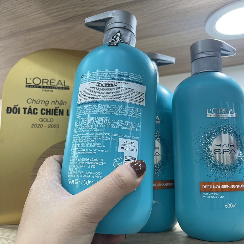 Dầu gội giúp tóc suôn mượt hair spa LOREAL deep nourishing shampoo - 600ml