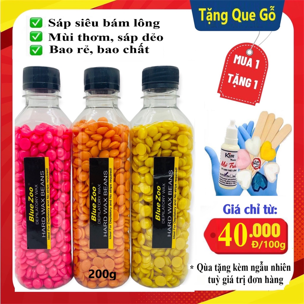 300g Sáp tẩy lông Hard wax beans Bluezoo Premier Dầu duỡng bám lông