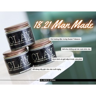 Sáp Vuốt Tóc 18.21 Man Made CLAY 56g
