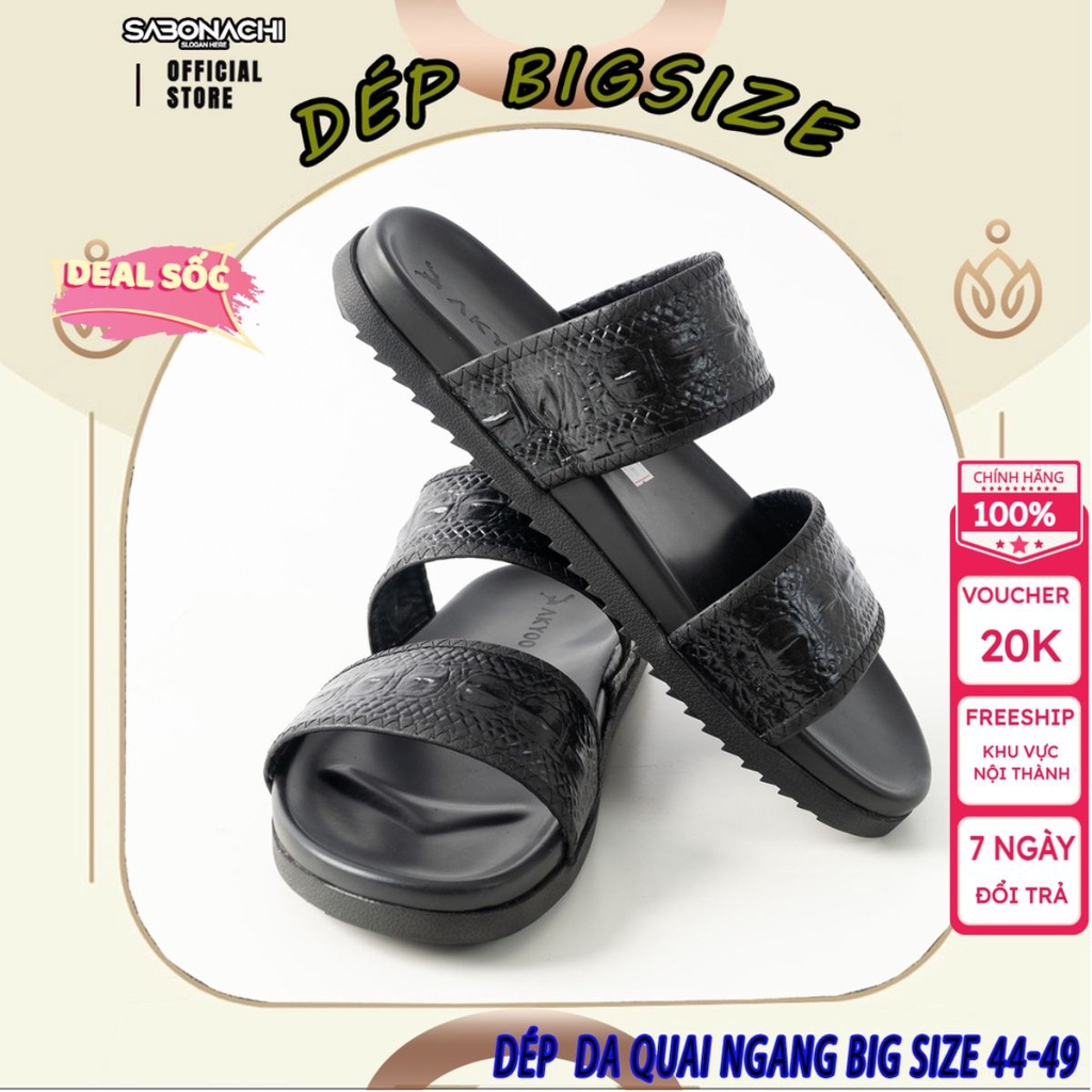 Dép Quai Ngang Size To Cho Bàn Chân Bự , Size dép 44 - 49.Dép Bigsize Nam