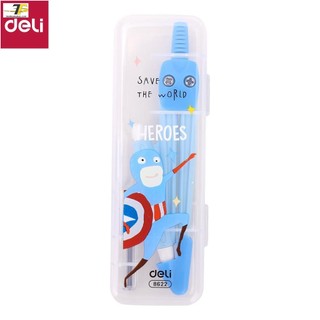 Compa Deli, Hồng/Xanh - 1 hộp - E8622 [Deli]