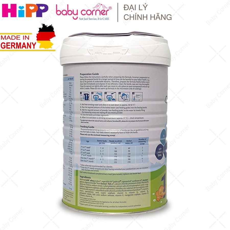 Sữa Bột HiPP Organic Combiotic Số 1 350g/ 800g