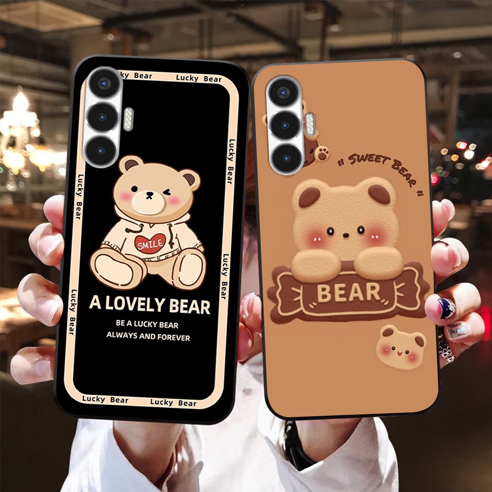 Ốp lưng tecno pova neo / pova 3 in hình gấu cute ,bear siêu hot