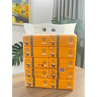 Túi 10 gói Giấy ăn gấu trúc sipiao siêu dai