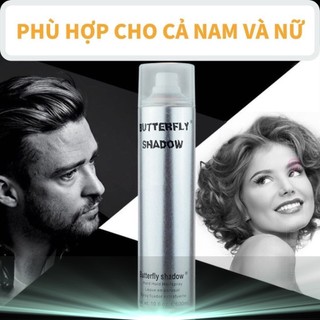 Keo giữ nếp tóc, gôm xịt tóc cho cả nam và nữ butterfly shadow 600ml, sản phẩm tốt giá chuẩn