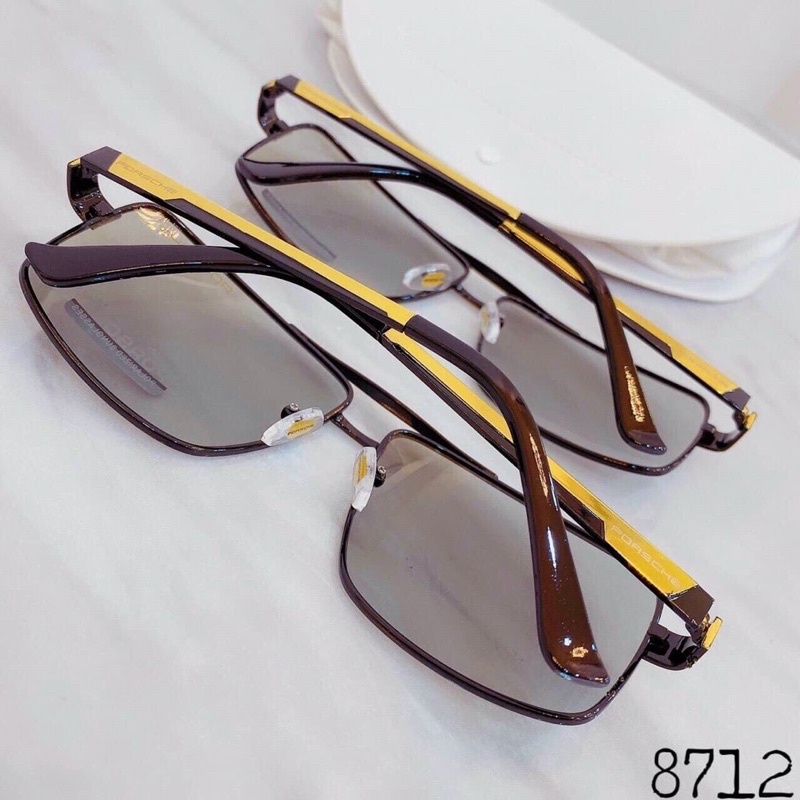 Mắt Kính Mát Thời Trang Nam 8031 Thuỷ Tinh,8712 Đổi Màu,8712 Phân Cực Polarized Chống Tia UV,Dáng Kính Hình Chữ Nhật