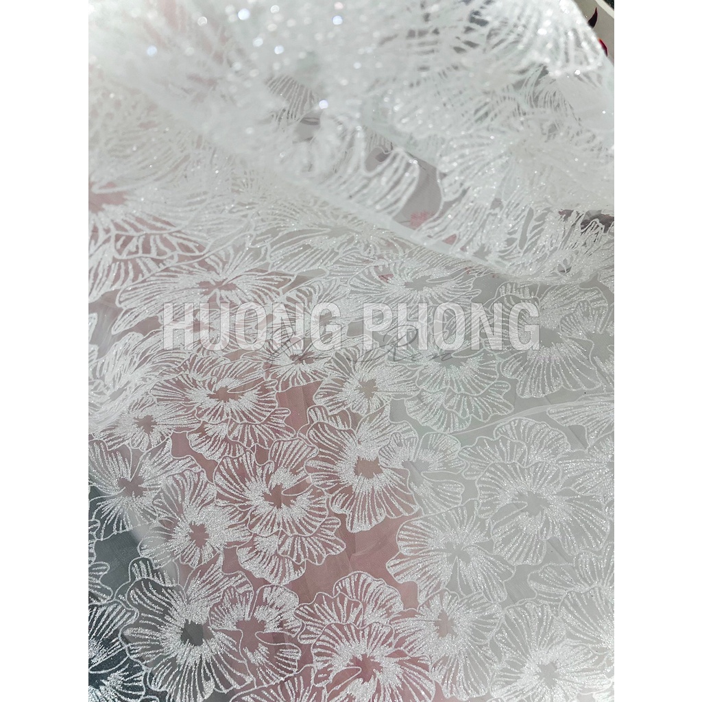 Vải kim tuyến hoa 533